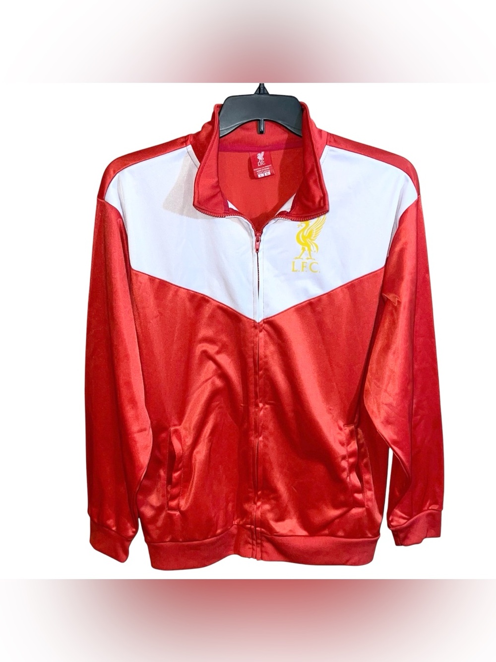 L.F.C Liverpool FC Soccer Long Sleeve Active Track Jacket Men’s L Red White